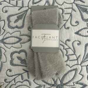 Grey fuzzy socks new with tags not opened